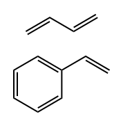 Benzene, ethenyl-, polymer with 1,3-butadiene, carboxy-terminated Struktur