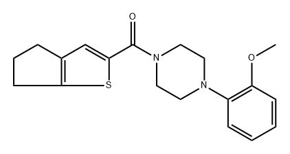 (5,6-Dihydro-4H-cyclopenta[b]thiophen-2-yl)(4-(2-methoxyphenyl)piperazin-1-yl)methanone Struktur