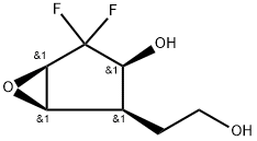 6-Oxabicyclo[3.1.0]hexane-2-ethanol,4,4-difluoro-3-hydroxy-,[1R-(1-alpha-,2-bta-,3-bta-,5-alpha-)]-(9CI) Struktur