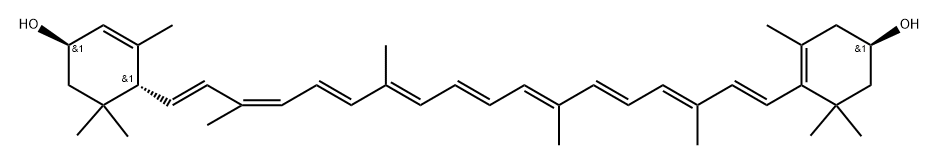 (3R,3'R,6'R,9'-cis)-b,e-Carotene-3,3'-diol Struktur