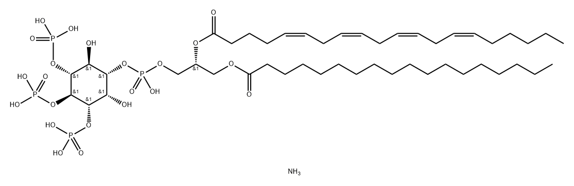 1-stearoyl-2-arachidonoyl-sn-glycero-3-phospho-(1'-Myo-inositol-3',4',5'-trisphosphate) (aMMoniuM salt) Struktur