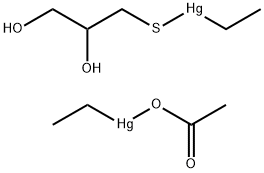 Mercury, (acetato-O)ethyl-, mixt. with ethyl(3-mercapto-1,2-propanediolato-S)mercury Struktur