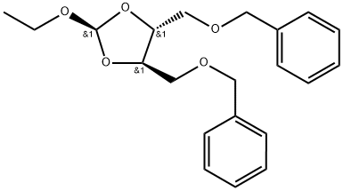 4,5-bis((benzyloxy)methyl)-2-ethoxy-1,3-dioxolane Struktur