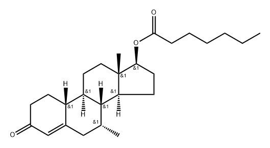 Estr-4-en-3-one, 7-methyl-17-[(1-oxoheptyl)oxy]-, (7α,17β)- (9CI) Struktur