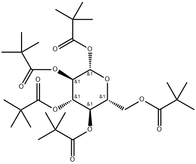 β-D-Glucopyranose, pentakis(2,2-dimethylpropanoate) Struktur