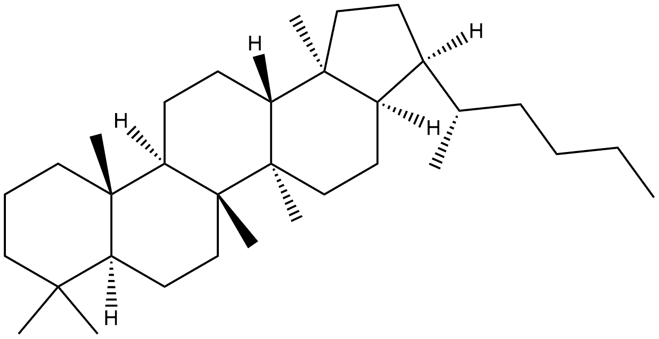 17α(H),21α(H)-(22S)-Trishomohopane Struktur