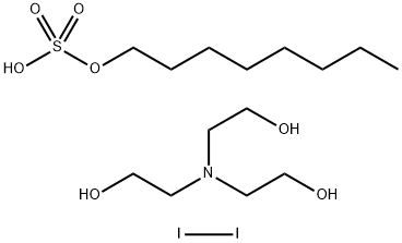 Triethanolamine octylsulfate - iodine complex Struktur