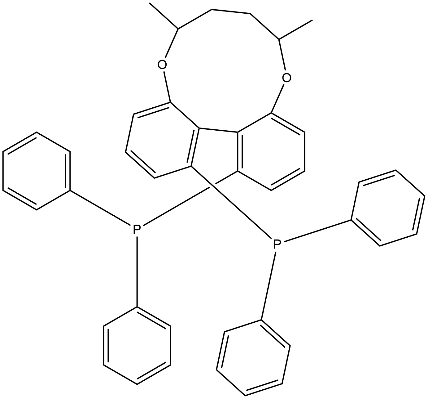 ((6R,9R,14aS)-6,9-Dimethyl-6,7,8,9-tetrahydrodibenzo[b,d][1,6]dioxecine-1,14-diyl)bis(diphenylphosphine) Struktur