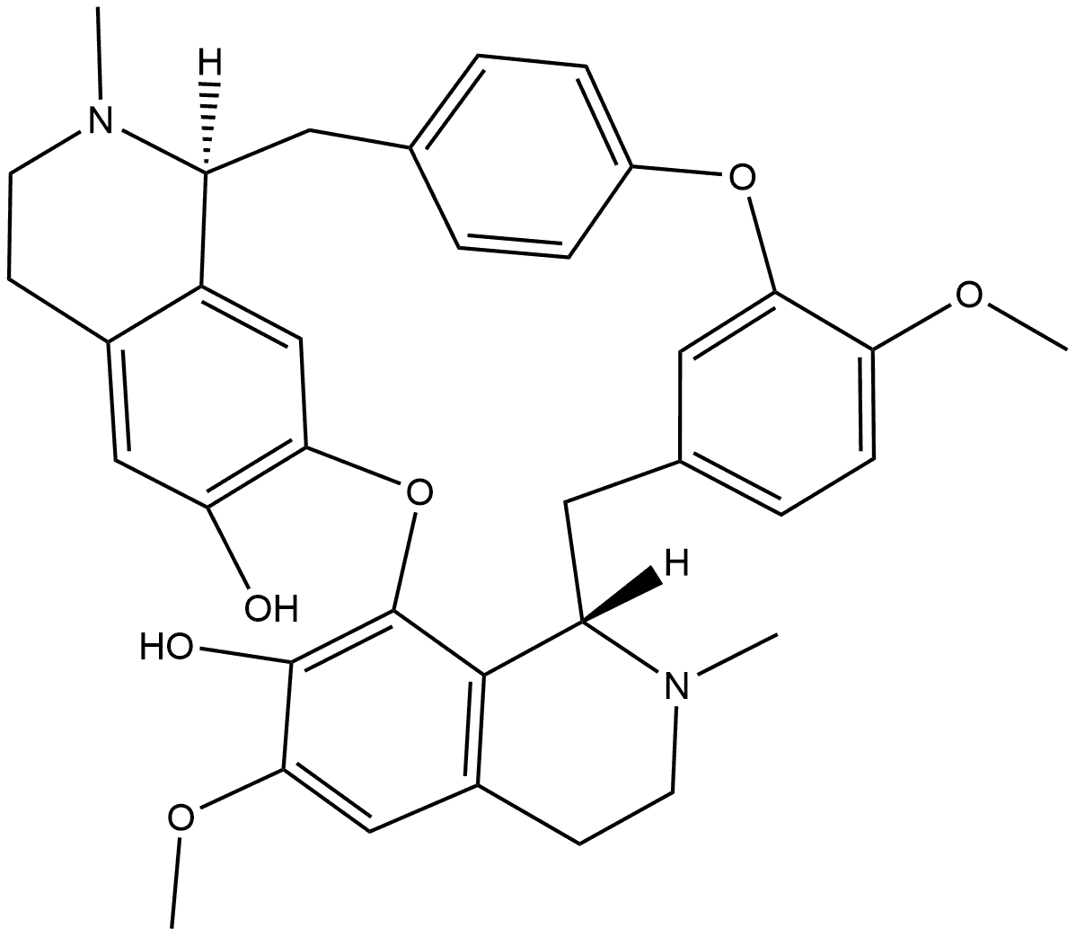 Berbaman-6',7-diol, 6,12-dimethoxy-2,2'-dimethyl-, (1β)- (9CI) Struktur