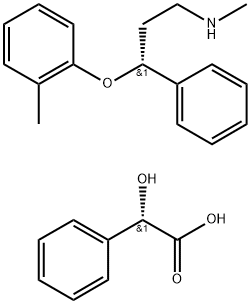 (S)-alpha-hydroxy-benzeneacetic acid compd. With (R)-N-methyl-gamma-(2-methylphenoxy)benzenepropanamine (1:1) Struktur