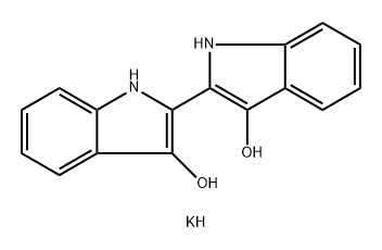 tetrapotassium 1H,1'H-[2,2'-biindole]-3,3'-bis(olate) 3-oxo-2,3-dihydro-1H,1'H-[2,2'-biindol]-2-id-3'-olate Struktur