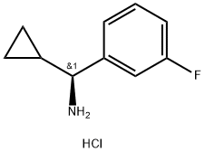 Benzenemethanamine, α-cyclopropyl-3-fluoro-, hydrochloride (1:1), (αS)- Struktur