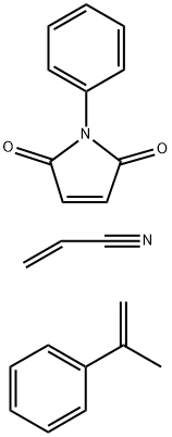 2-Propenenitrile, polymer with (1-methylethenyl) benzene and 1-phenyl-1H-pyrrole-2,5-dione(9Cl) 2-Propenenitrile,polymer with(1-methylethenyl)benzene and 1-phenyl-1H-pyrrole-2,5-dione(9Cl) Struktur