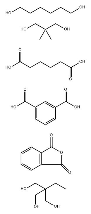 1,3-Benzenedicarboxylic acid, polymer with 2,2-dimethyl-1,3-propanediol, 2-ethyl-2-(hydroxymethyl)-1,3-propanediol, hexanedioic acid, 1,6-hexanediol and 1,3-isobenzofurandione Struktur