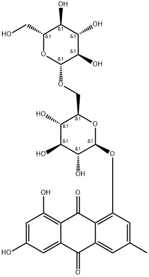 Emodin-1-O-β-gentiobioside Struktur