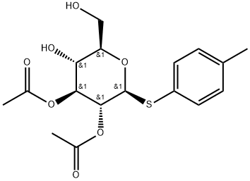 β-D-Glucopyranoside, 4-methylphenyl 1-thio-, 2,3-diacetate Struktur