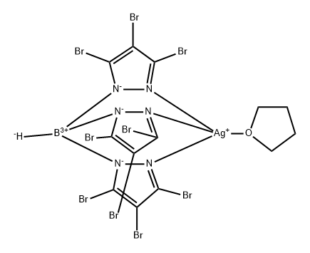 Silver, [hydrotris(3,4,5-tribromo-1H-pyrazolato-κN1)borato(1-)-κN2,κN2',κN2''](tetrahydrofuran)-, (T-4)- (9CI) Struktur