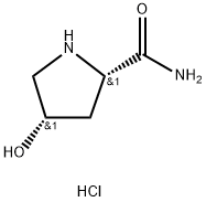 (2S,4S)-4-hydroxypyrrolidine-2-carboxamide hydrochloride Struktur