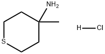 2H-Thiopyran-4-amine, tetrahydro-4-methyl-, hydrochloride (1:1) Struktur