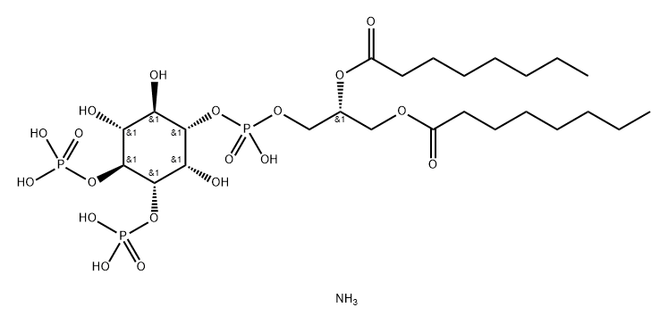 1,2-dioctanoyl-sn-glycero-3-phospho-(1'-Myo-inositol-3',4'-bisphosphate) (aMMoniuM salt) Struktur