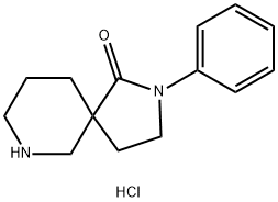 2,7-Diazaspiro[4.5]decan-1-one, 2-phenyl-, (Hydrochloride) (1:1) Struktur