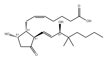 (5Z,13E,15S)-9α,15-Dihydroxy-16,16-dimethyl-11-oxoprosta-5,13-dien-1-oic acid Struktur