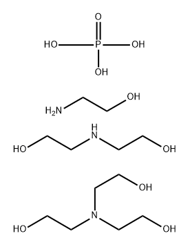 Phosphoric acid, reaction products with diethanolamine, ethanolamine and triethanolamine Struktur