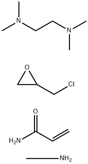 2-Propenamide, polymer with (chloromethyl)oxirane, methanamine and N,N,N',N'-tetramethyl-1,2-ethanediamine Struktur