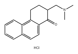 2-[(Dimethylamino)methyl]-3,4-dihydro-1(2H)-phenanthrenone hydrochloride Struktur