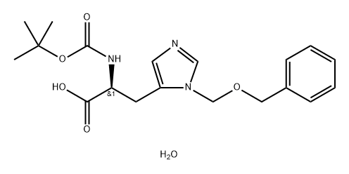 boc-his(3-bom)-oh monohydrate Struktur