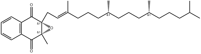 Naphth[2,3-b]oxirene-2,7-dione, 1a,7a-dihydro-1a-methyl-7a-(3,7,11,15-tetramethyl-2-hexadecenyl)-, [1aS-[1aα,7aα(2E,7S*,11S*)]]- (9CI) Struktur