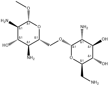 methyl-2,4-diamino-2,4-dideoxy-6-O-(2,6-diamino-2,6-dideoxy-alpha-D-glucopyranosyl)-beta-D-glucopyranoside Struktur