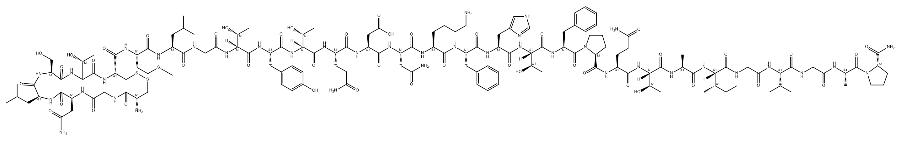 calcitonin, human, des-Phe(16)- Struktur