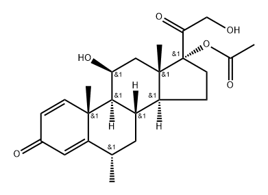 17-O-Acetyl-6-methylprednisolone Struktur