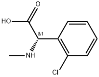 Benzeneacetic acid, 2-chloro-α-(methylamino)-, (αS)- Struktur