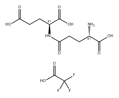 (S)-2-((S)-4-Amino-4-carboxybutanamido)pentanedioic acid trifluoroacetate Struktur