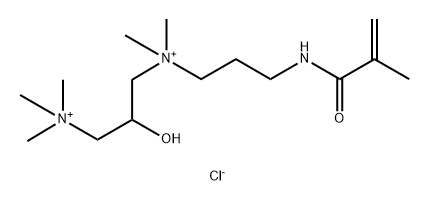 Methacryloamidopropyl-pentamethyl-1,3-propylene-2-ol-ammonium dichloride Struktur