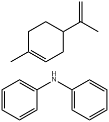 Oligomeric aromatic amine form diphenylamine and limonene Struktur