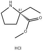 L-Proline, 2-ethyl-, methyl ester, hydrochloride (1:1) Struktur