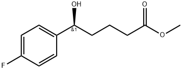 Benzenepentanoic acid, 4-fluoro-δ-hydroxy-, methyl ester, (δS)- Struktur