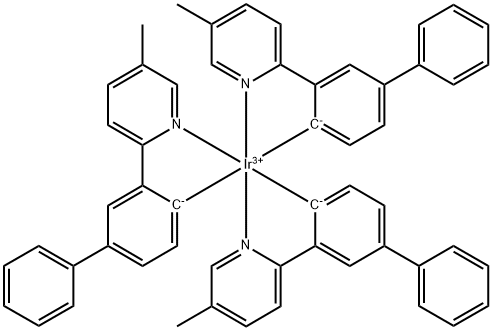 Tris[3-(5-methyl-2-pyridinyl-kN)[1,1'-biphenyl]-4-yl-kC]Iridium(III) Struktur