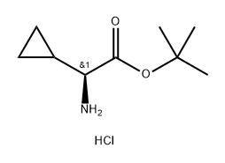 S-2-Cyclopropylglycine 1,1-dimethylethyl ester hydrochloride Struktur