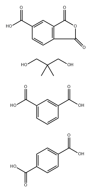 1,3-Benzenedicarboxylic acid, polymer with 1,4-benzenedicarboxylic acid, 1,3-dihydro-1,3-dioxo-5-isobenzofurancarboxylic acid and 2,2-dimethyl-1,3-propanediol Struktur