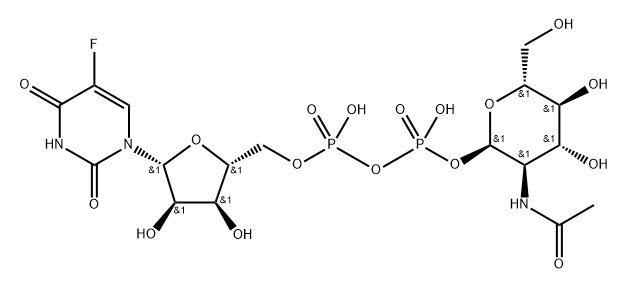 5-fluoro-2'-deoxyuridine diphosphate-N-acetylglucosamine Struktur