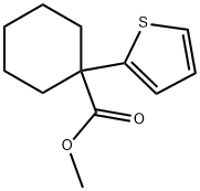 methyl1-(thiophen-2-yl)cyclohexane-1-carboxylate Struktur