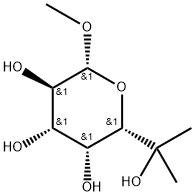 methyl 6,6-di-C-methylgalactopyranoside Struktur