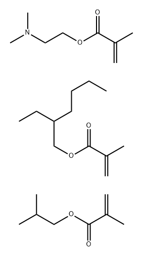 2-(Dimethylamino)ethyl 2-methyl-2-propenoate polymer with 2-ethylhexyl 2-methyl-2-propenoate and 2-methylpropyl 2-methyl-2-propenoate Struktur