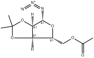 β-D-Ribofuranosyl azide, 2,3-O-(1-methylethylidene)-, 5-acetate Struktur