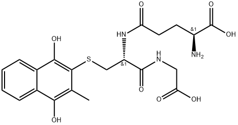 2-methyl-3-glutathionyl-1,4-naphthoquinone Struktur