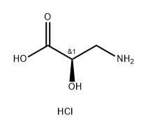 Propanoic acid, 3-amino-2-hydroxy-, hydrochloride (1:1), (2R)- Struktur